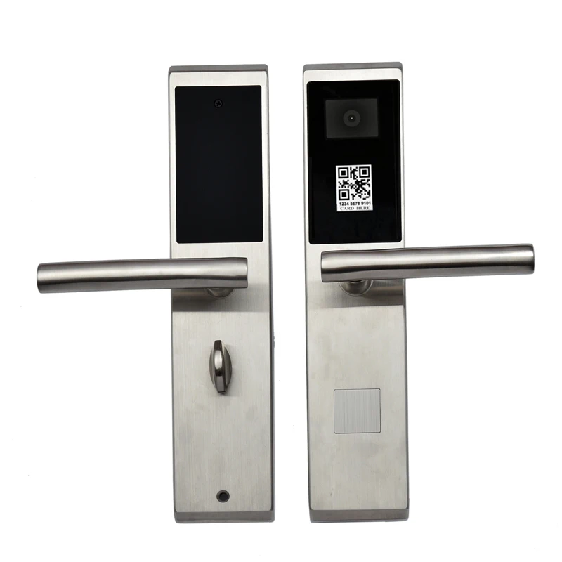 Smart Keyless QR Code Door Lock, 60mm Backset ANSI Mortise Cylinder Lock for Hotel Scanning Entry