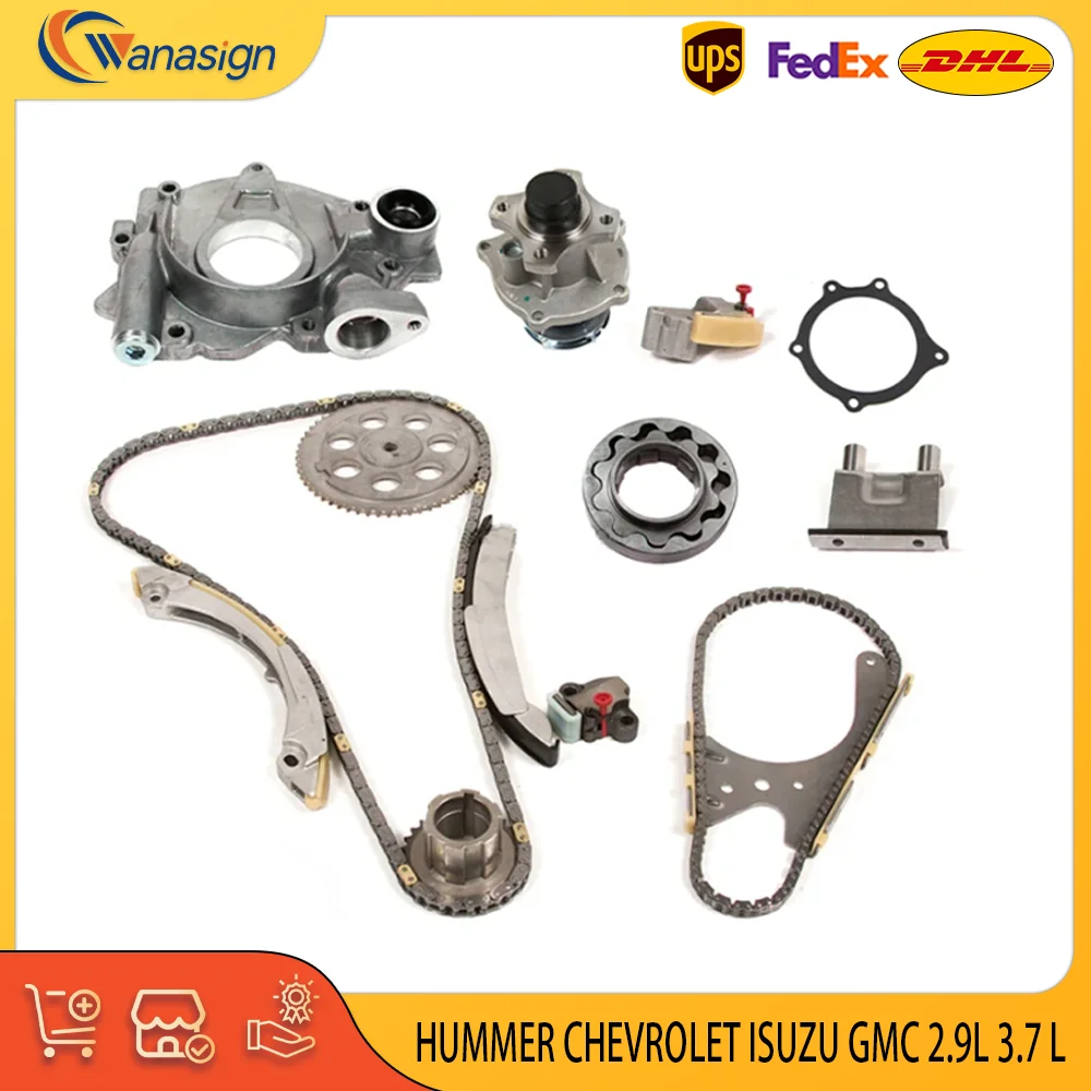 Engine Parts Timing Chain Set Water Oil Pump Seal Kit for HUMMER CHEVROLET ISUZU GMC 2.9 3.7 L T LLV L5R LLR Gas 2006-2012