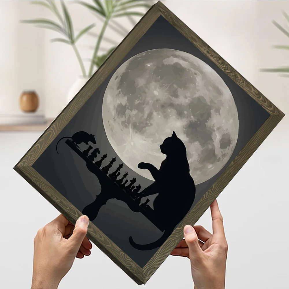 Cat and Mouse Chess Match Poster Customizable Printed Canvas Painting for Pictures Wall Art Bedroom Decoration Home Decor Room view 3