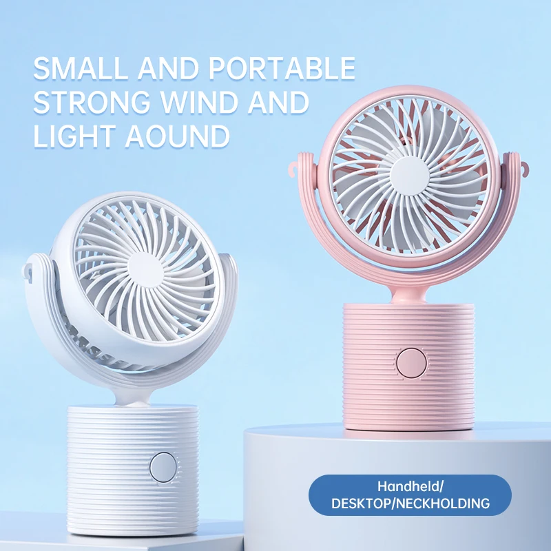 

S19 Мини-вентилятор Портативный Подвесной Поворотный Регулируемый Студенческий Открытый Кемпинг USB Зарядка Ручной Настольный Электрический Вентилятор