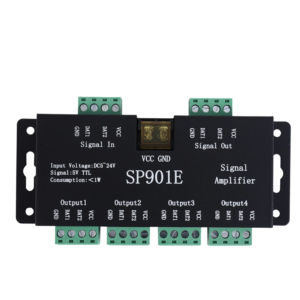 A49T SP901E LED Pixel WS2812B WS2811 SPI Signal Amplifier Repeater for WS2813 SK6812 WS2815 WS2801 SK9822 Etc All the RGB