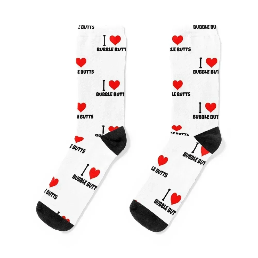 

I LOVE BUBBLE BUTTS Socks funny gift custom sports halloween bright garter Women Socks Men's
