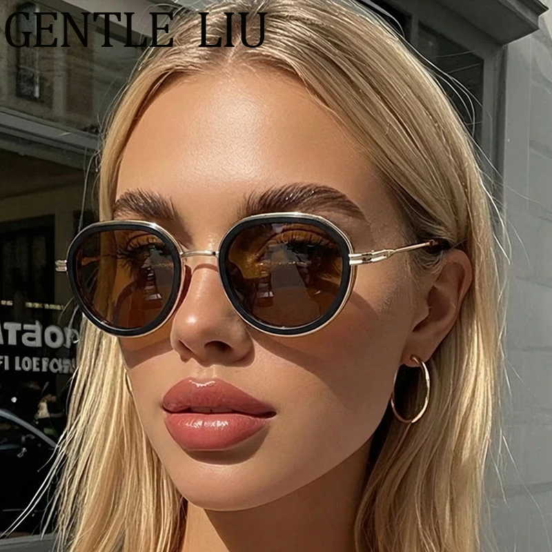 

Polarized Round Sunglasses Women 2026 Luxury Brand Vintage Steampunk Square Metal Frame Sun Glasses For Ladies Eyewear Shades