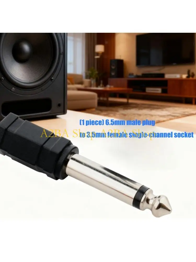A2BA Plate 6.5mm to 3.5mm Mono Audios Adapter Providing Performances for Demanding Users Professional Applications