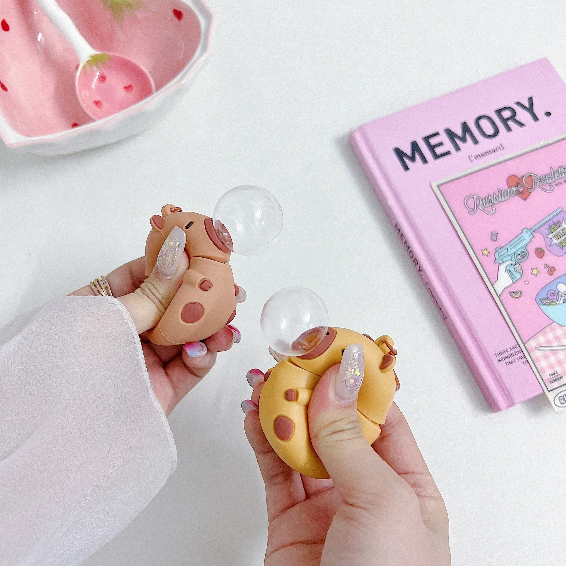 

Cute Capybara Bubble Squeeze Fidget, Stress Relief Decompression Accessory, Squishy Pop Bubble Design for Daily Use