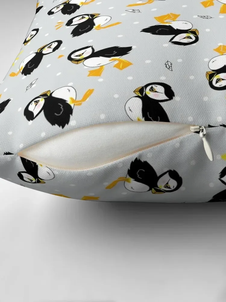 Multitude of Scottish Puffins Throw Pillow Pillowcases Bed Cushions Pillow Case Ornamental Pillow