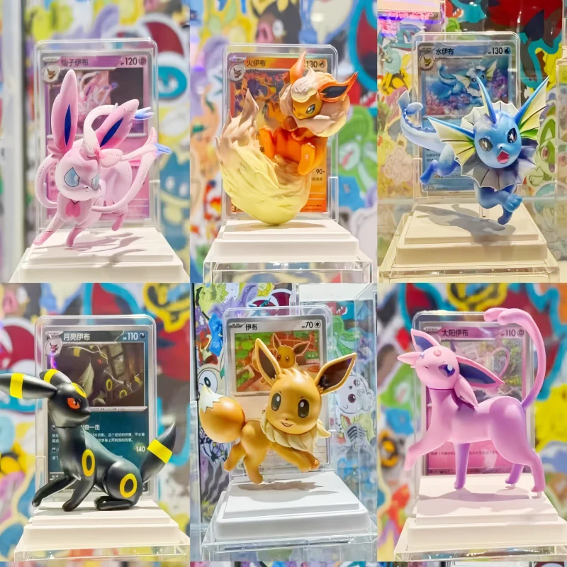 new-original-pokemon-eevee-set-ptcg-dream-brush-blind-box-third-series-anime-display-peripherals-models-birthday-gifts-toys