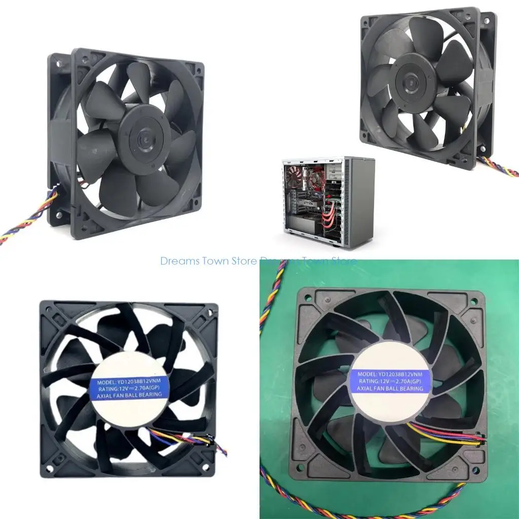 

HX6A 120mm 12V 2.7A 6000RPM Chassis Water Cooling Radiator Computer PC Case Heatsink Computer Radiator Fan for PC