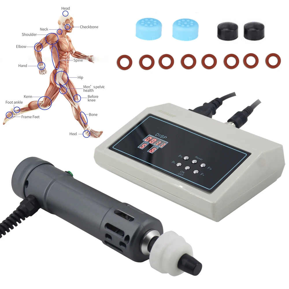 Shockwave Therapy Machine 2 IN 1 Shock Wave Massager 11 Heads ED Treatment Sports Injury Relief Pain Portable Chiropractic Gun