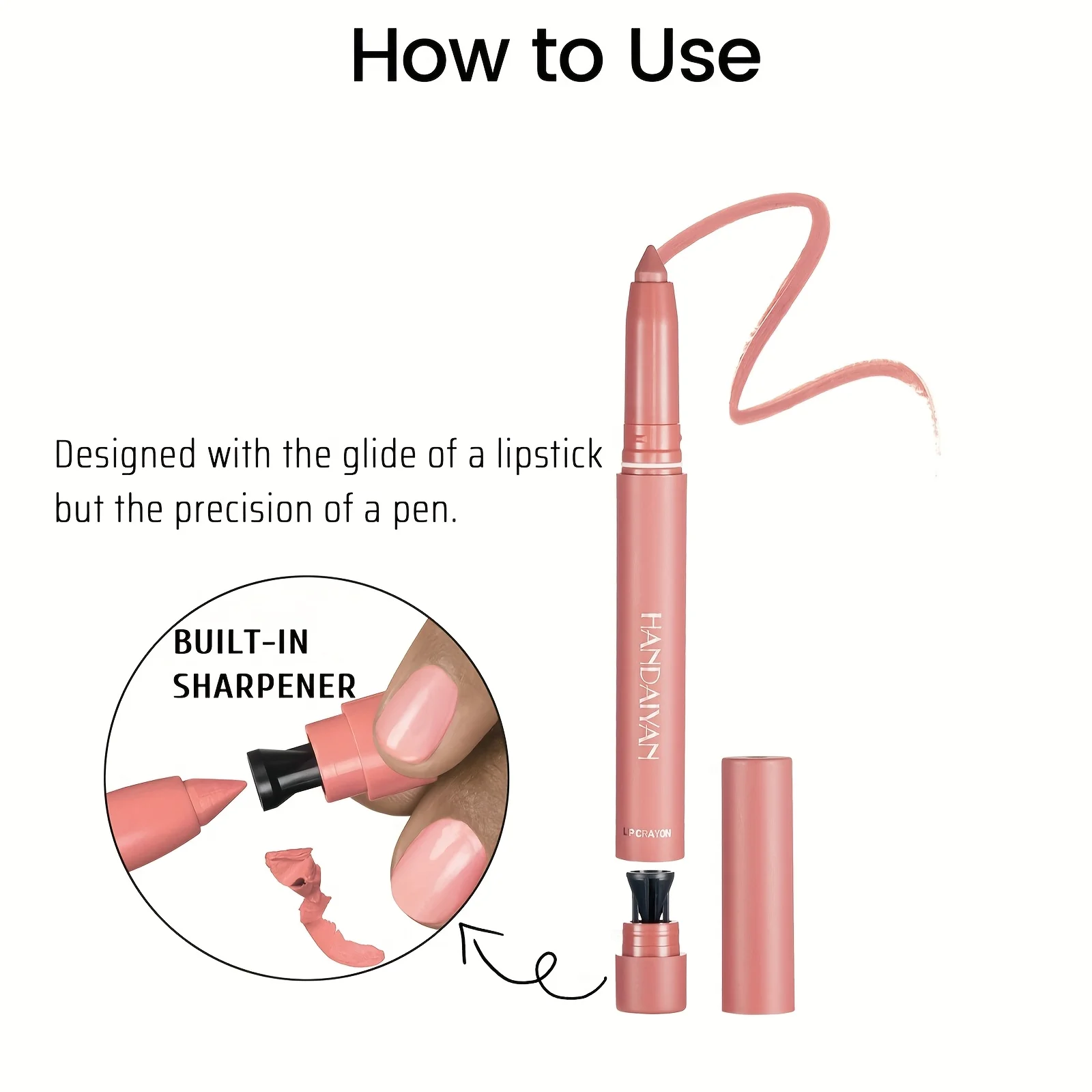 Conjunto de forro e batom "Lip Architect" de 6 peças |   Lápis afiláveis rotativos |   À prova de manchas e de longa duração |   Acabamento fosco em veludo