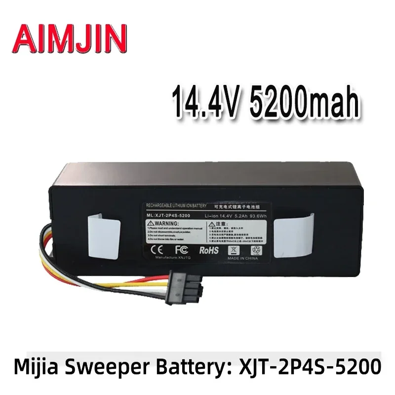 

14.4V 5200mAh Robotic Vacuum Cleaner Replacement Battery 5.2Ah ,for Xiaomi mijia Roborock S55 S60 S65 S50 S51