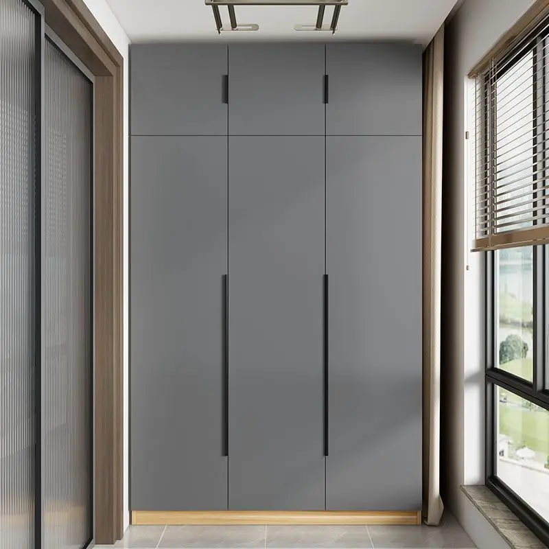 شرفة واقية من الشمس من الخشب الصلب، تخزين نافذة كبيرة مقاومة للرطوبة، خزانة عالية على الحائط، تخزين أشتات ذات سعة كبيرة #2