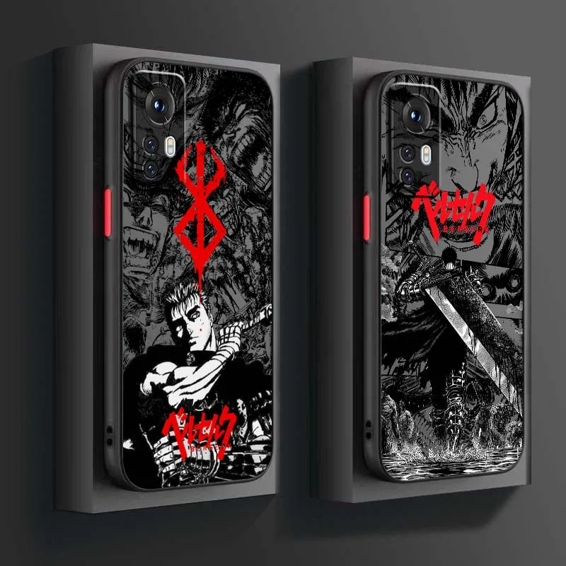 

Berserk Popular Art Cool Anime Phone Case For Xiaomi 14T 13T 13 12T 12 12S 11T 11 11i 10 10T Ultra Pro Lite Frosted Translucent