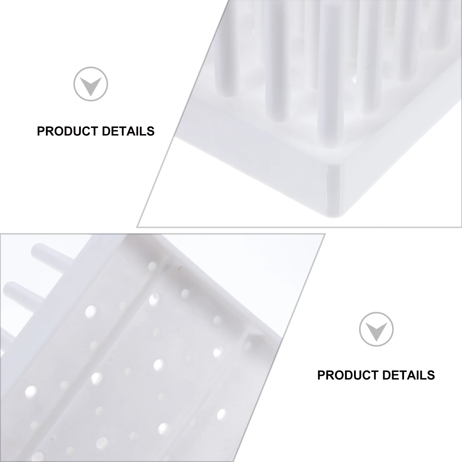 

White Plastic Test Tube Rack 1PC Lightweight Lab Holder Tube Drying Stand Polypropylene Scientific Tool