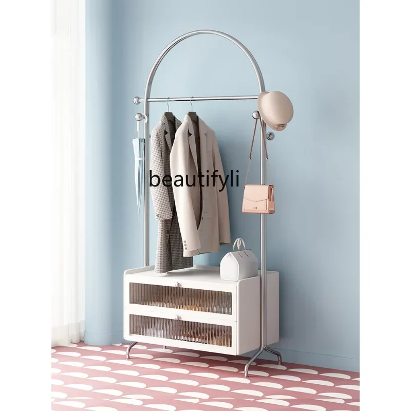

cc182R11 Multifunctional Coat Rack Entry Entrance Open Hang Drying Clothing Shoe Cabinet Storage Creative Floor Hanger cabinet