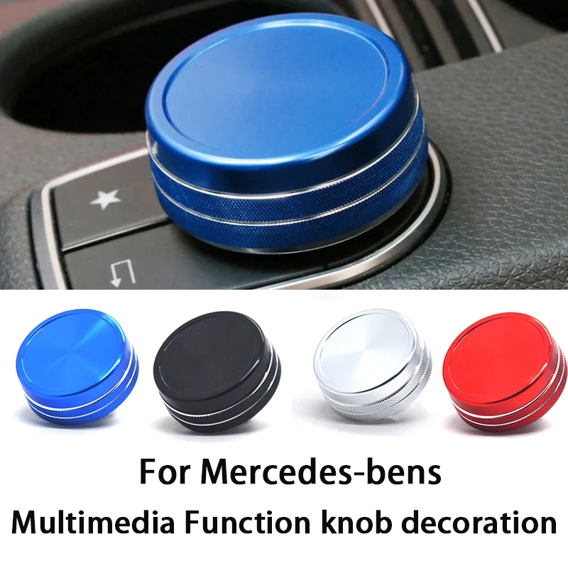 Center Console Navigation Multimedai Knob Cover Car Stickers For Mercedes-Benz A B E GLA GLE CLA MB W176 W246 X156 Interior