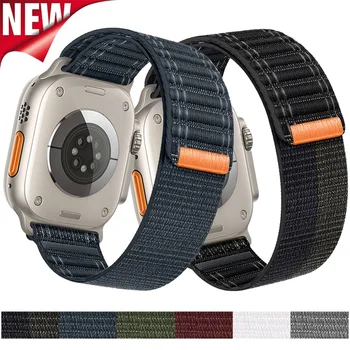 Nylon Solo Loop Strap for Apple Watch Band Ultra 2 49mm 45mm 44mm 42mm 41mm 40mm 38mm Bracelet for Iwatch Series 9 8 7 6 SE 5 4