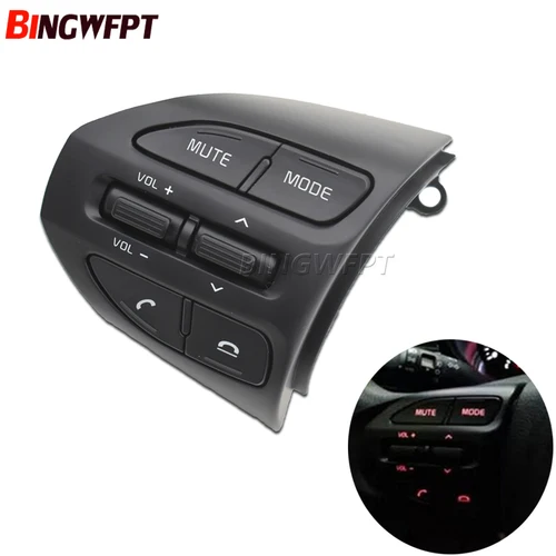 Imagen 1 del producto Botones de música y volumen de Audio para volante de coche, multifunción, para KIA K2 RIO 2017, 2018, 2019, 2020, 2021