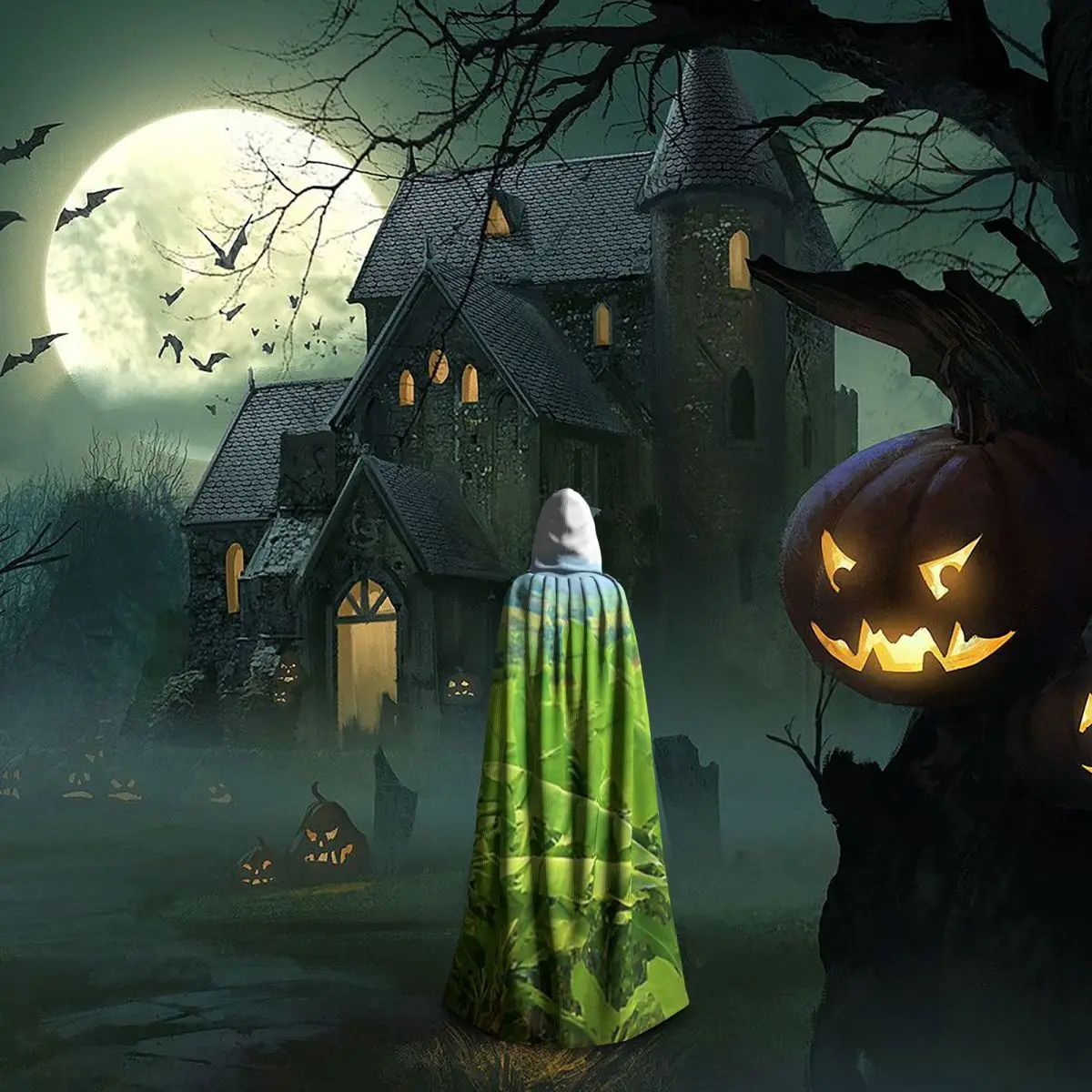 Banana Plantation In Australia Long Hooded Cloak Witch Medieval Costume Cosplay Cape HalloweenVampire Adult Unisex