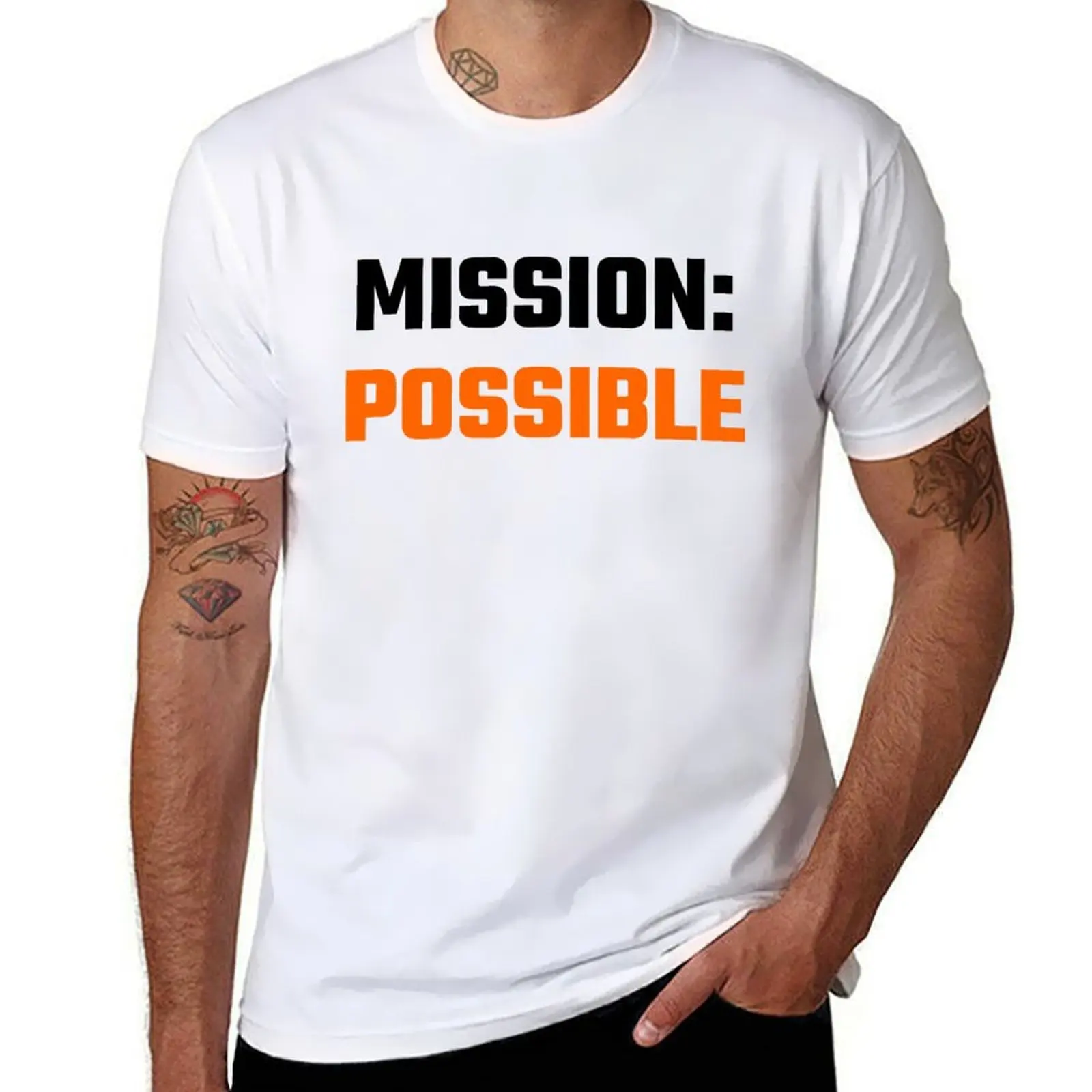 Mission Possible T-Shirt, T-Shirt für Herren, 100 % Baumwolle, T-Shirts für Herren, lustiges Herren-T-Shirt, Sommer-T-Shirt