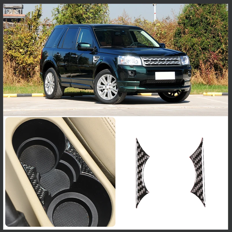 

Для Land Rover Freelander 2 2007-2015: Мягкая накладка из карбонового волокна на центральную консоль, отделка держателя для стаканов, аксессуары