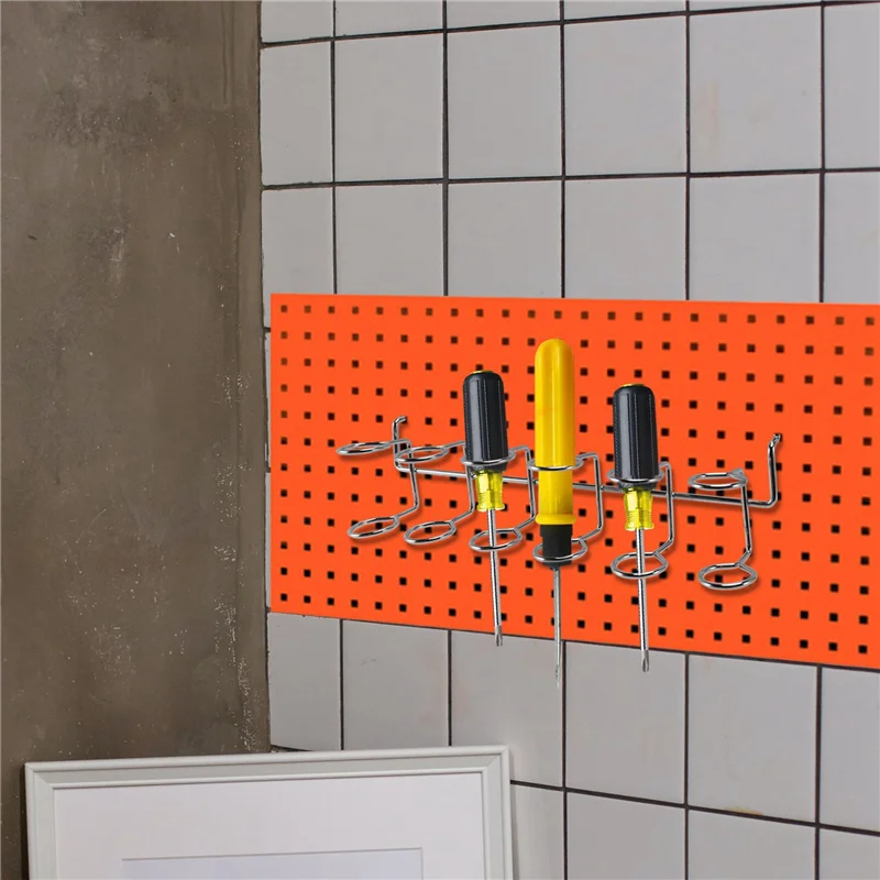 AS94-8 pezzi porta cacciavite pannello forato supporto multi-utensile accessorio accessori pannello forato portautensili multi-anello per pannello forato