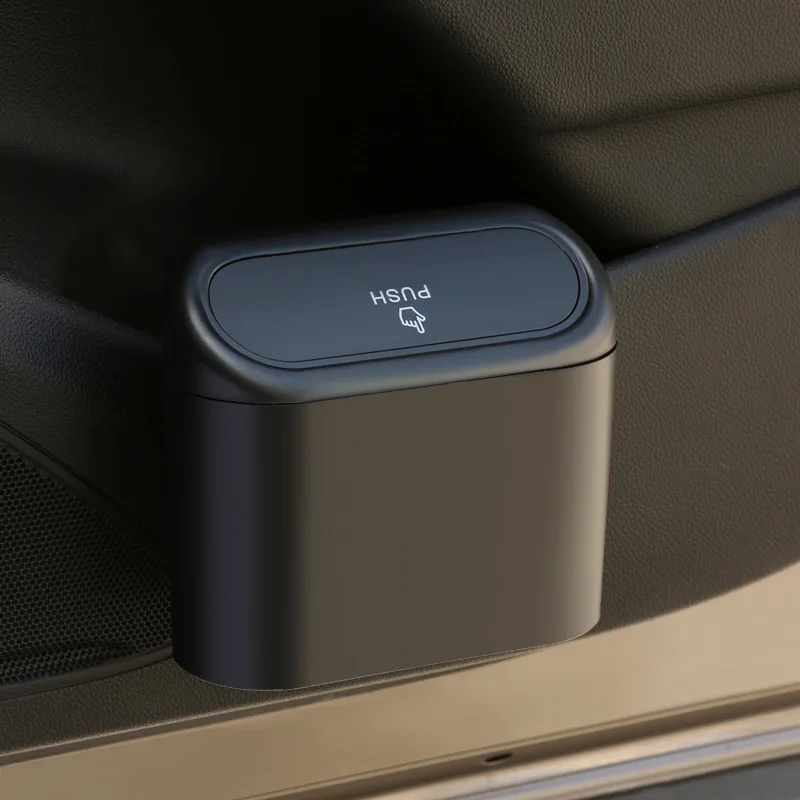 Auto-Mülleimer mit Deckel, Wandmontierte Mini-Mülleimer für Autos, Abfallbehälter für Autos, Häuser und Büros