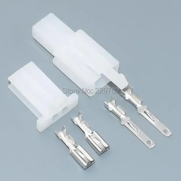 10/50/100/500sets 2.8mm 2 Way/pin Electrical Connector Kits Male Female socket plug for Motorcycle Car ect.in stock