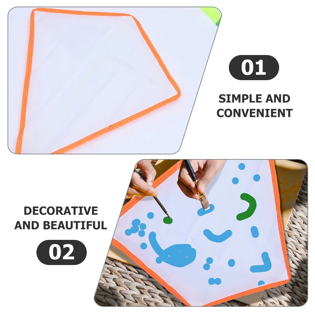 

5 set 5 Sets DIY Kites for Kids Blank Plastic Children Painting Material Outdoor Toys Kite Making Kit Decorations Project