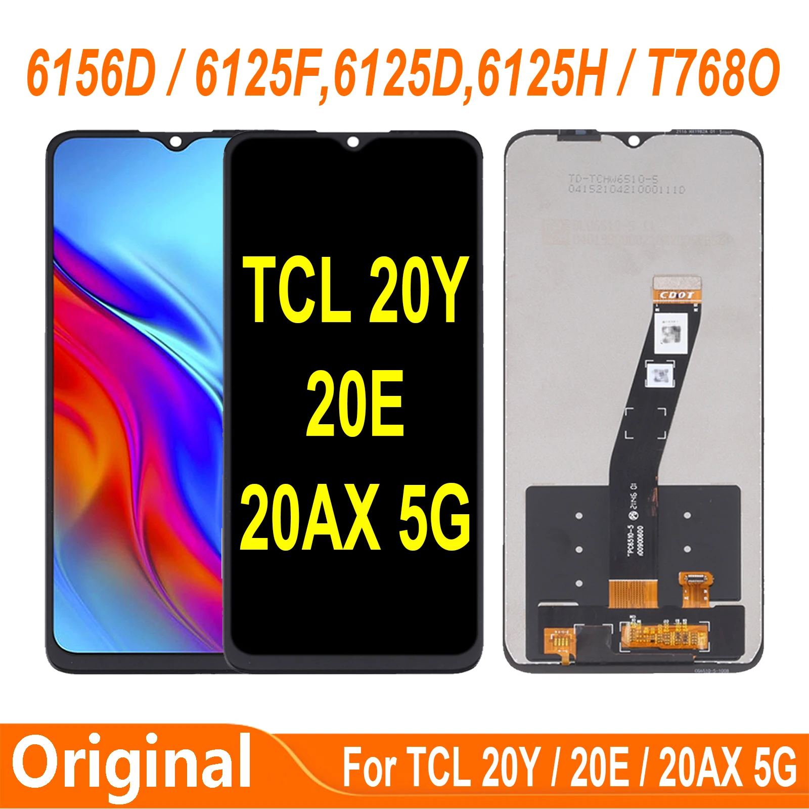 

For TCL 20E 20Y 20AX 5G T768O 6125F 6125D 6125H 6156D LCD Display Touch Screen Digitizer Assembly