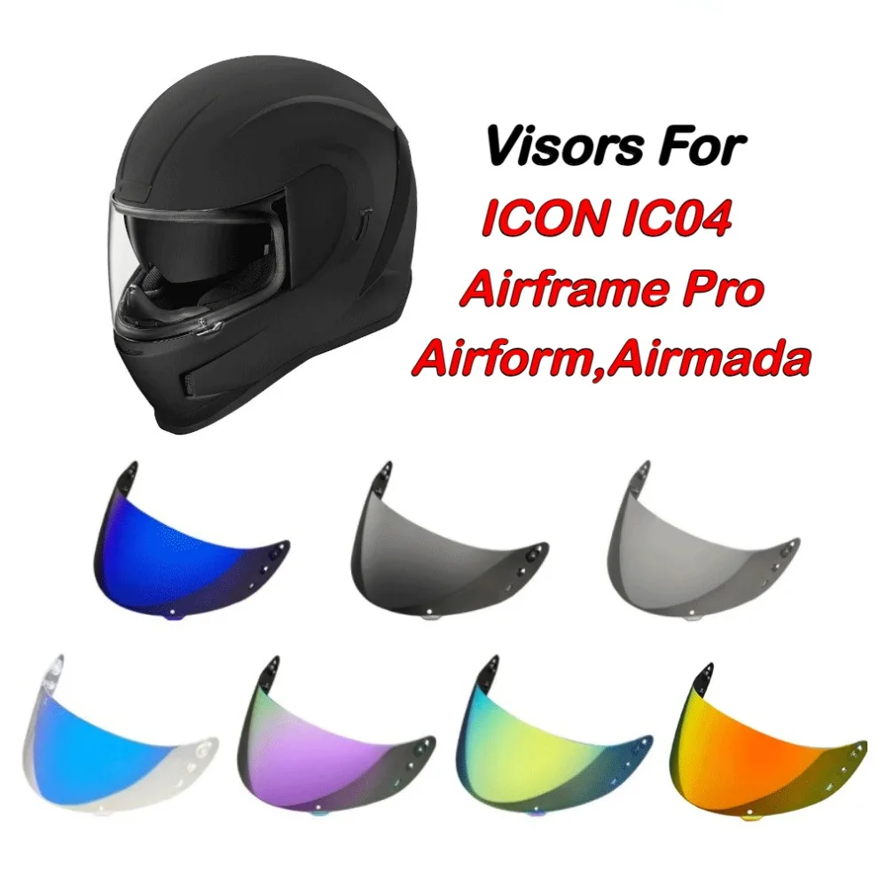 Helmet Visor Lens for ICON IC04 Airframe Pro Airform Airmada Motorcycle Helmet Face Shield Parts Windshield Anti-UV Sunshield