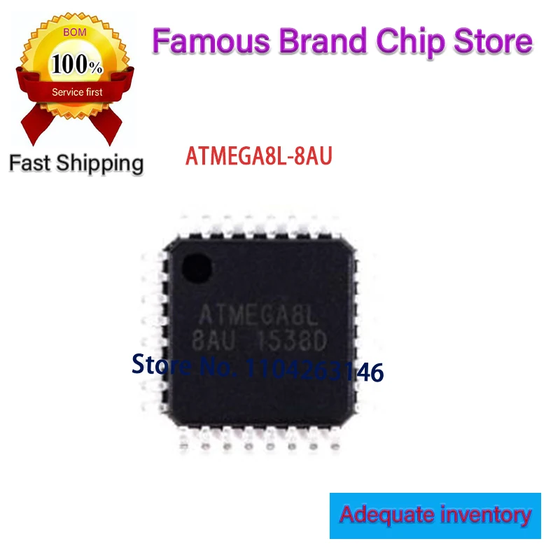 10pcs/Lot New Original ATMEGA8L-8AU ATMEGA8L ATMEGA8 QFP32 in stock
