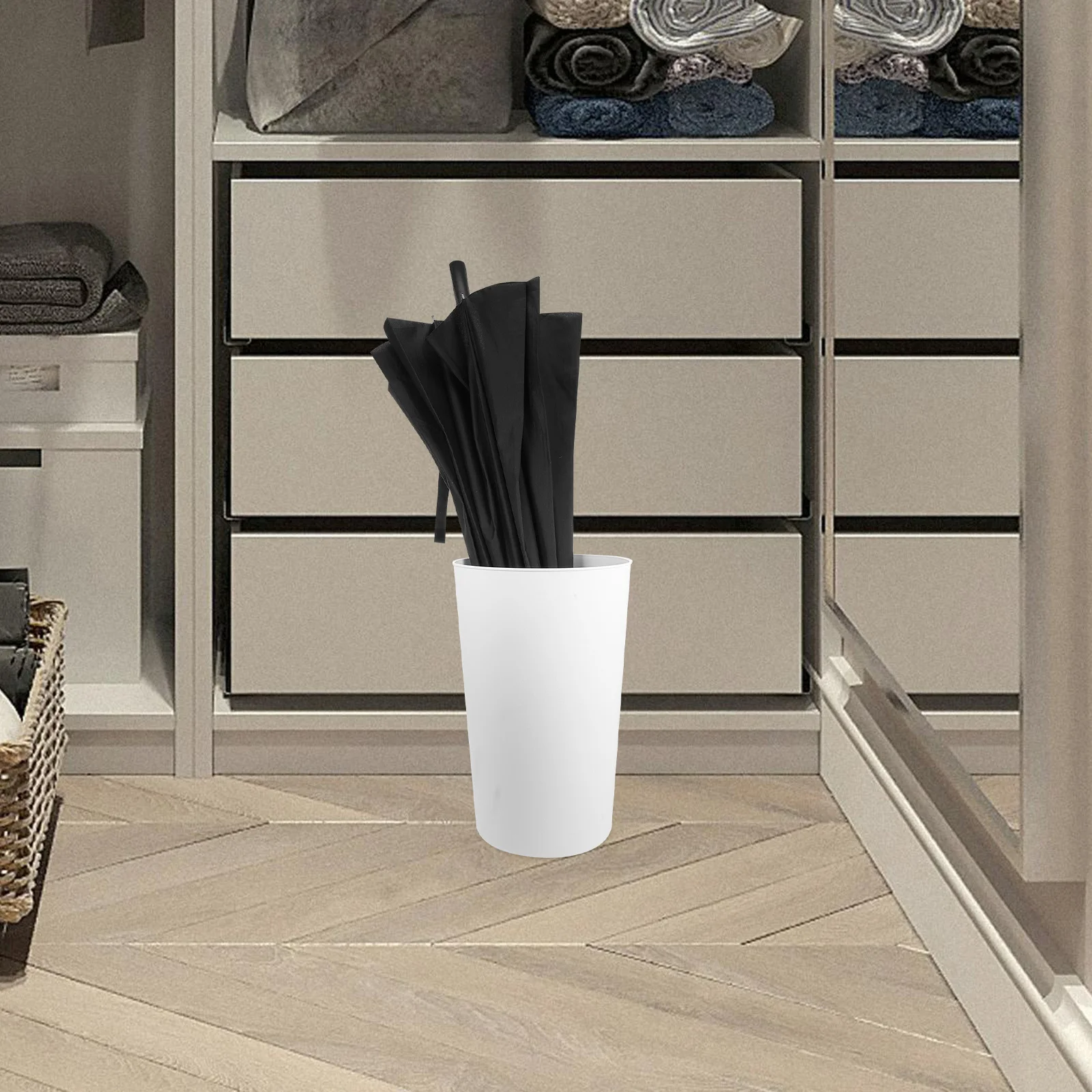 

1pc Large Capacity Umbrella Storage Bucket Water Draining Function Multifunctional Indoor Outdoor Stand For Home Office