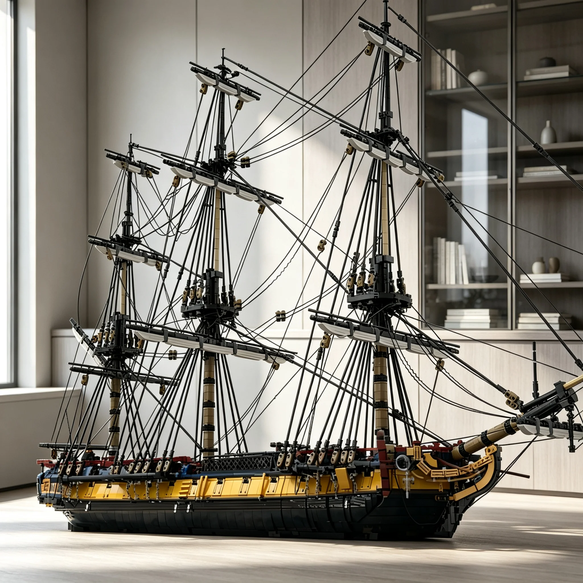7920pcs MOC HMS Euryalus Alt. Color Pirates Model Building Blocks Architecture Christmas Gift Toy Creative Education Idea Craft