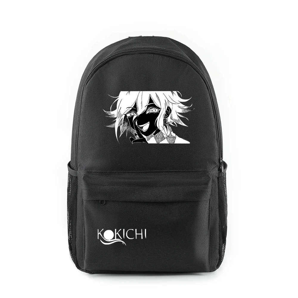 

Модные популярные рюкзаки для ноутбуков Kokichi Ouma, школьные сумки с принтом, оксфордские водонепроницаемые рюкзаки для ноутбуков для мальчиков и девочек