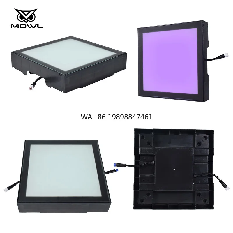 

Factory Supply 30x30cm Wired Interactive RGB Activate Game LED Dance Floor for Kid Games