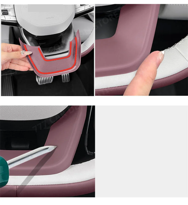 Car interior decoration accessories steering wheel DIY color change patch ABS for GEELY Monjaro 2023 2024