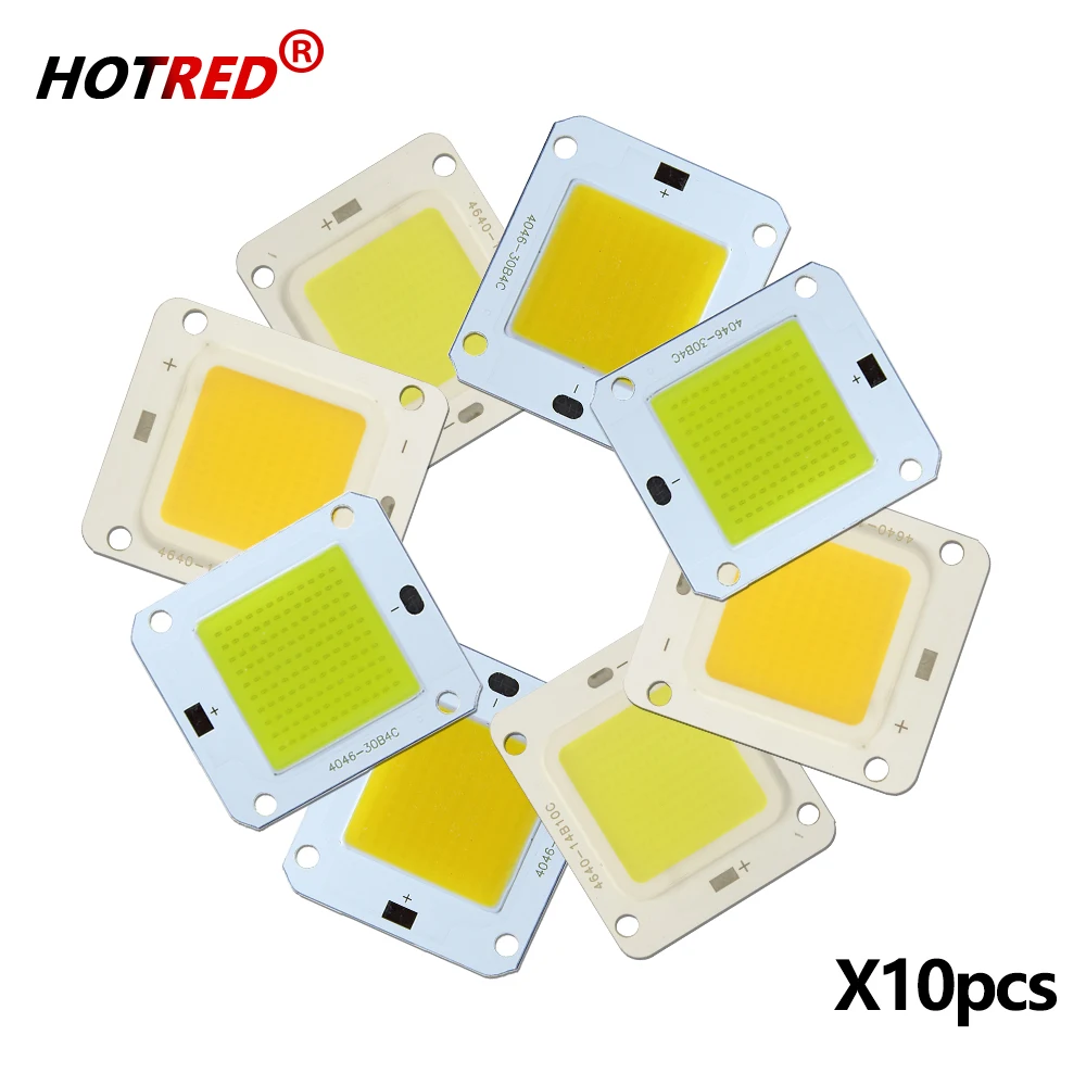 10pcs 50W LED Chip DC30-36V 12V-14V Super Brightness SMD 1500mA  3500mA For DIY Floodlight Spotlight Bulbs Diode Ceiling Source