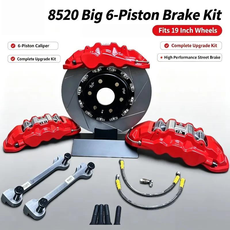 26 StyleHigh Quality Aluminum 8520 Big 6-piston Calipers Brake Kit For AUDI A4 A4L A6 A6L A8 Q5 Q7 8 B9 A5 S5 RS5 Coupe Sportbac 2