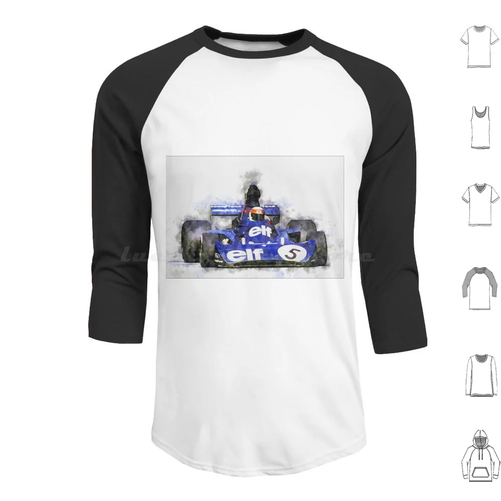 Jackie Stewart Tyrell , No.5 Hoodies Long Sleeve Racing Speed Driver Racetrack Monza Daytona Winner Motor Racing Car Le