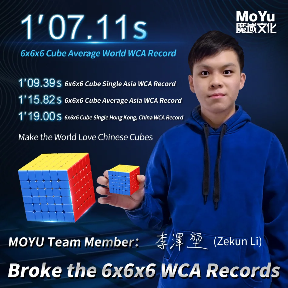 MOYU MeiLong 6M V2 Cubo Magico 6X6 Cubo di Velocità Magnetico Senza Adesivo Professionale Agitarsi Giocattoli MoYu MeiLong 6 Cubo Magico