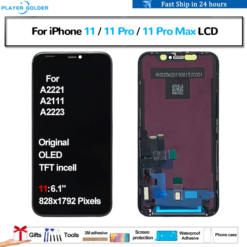 Original For iPhone 11 11 Pro 11 Pro Max Pantalla lcd Display Touch Panel Screen Digitizer Assembly OLED TFT Incell Replacement