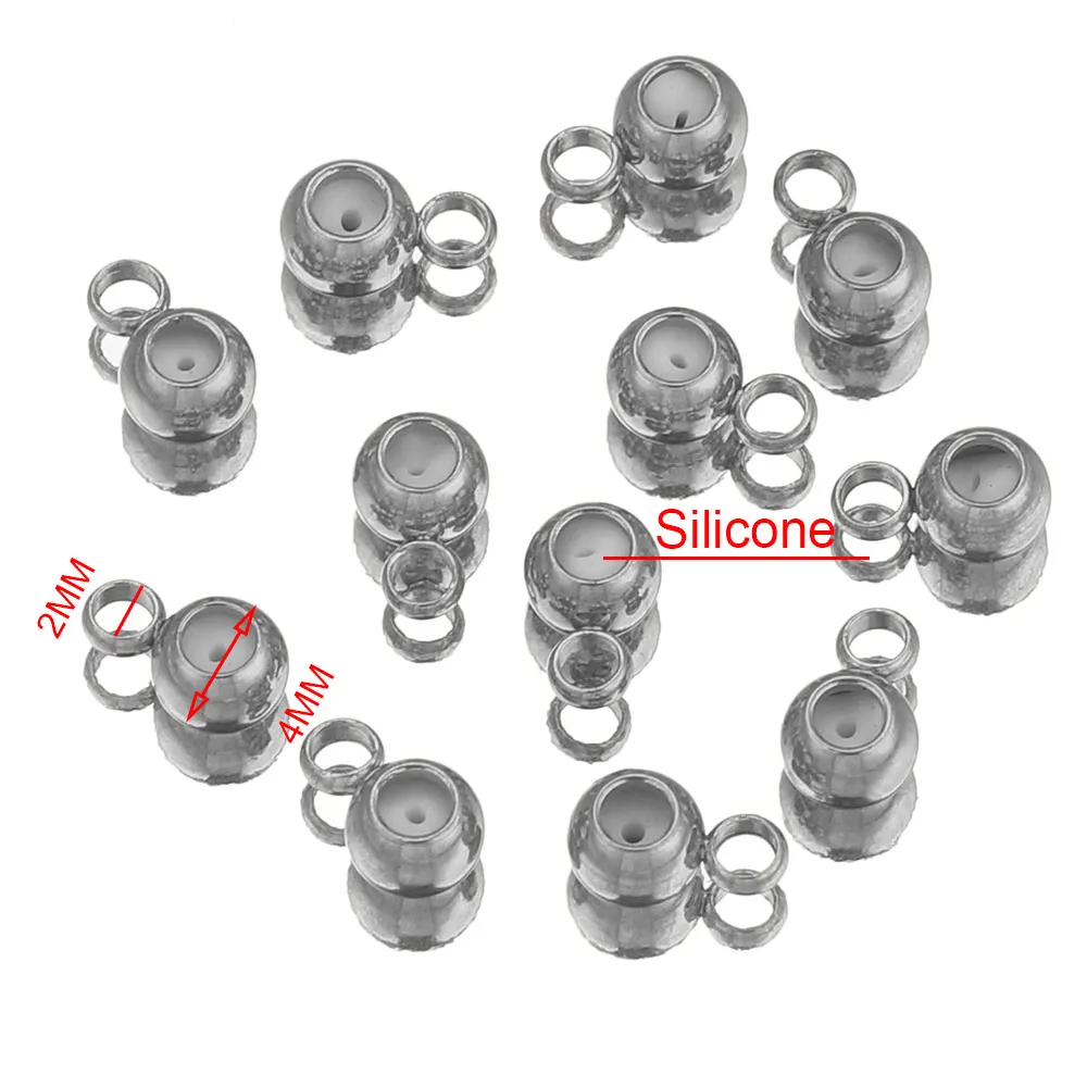 20 pezzi di perline con tappo in acciaio inossidabile per orecchini collana braccialetto creazione di gioielli fai da te oro Bail Bead Hanger Rings