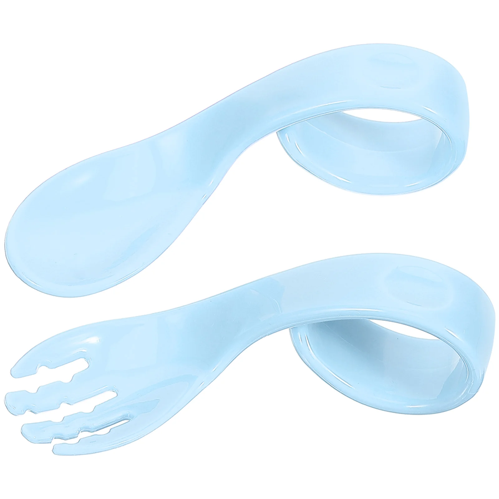 

1Set Baby Feeding Fork Spoon Set Safe Infant Training Tableware Lightweight PP Material Pureed Food Milk Hot Water Resistant