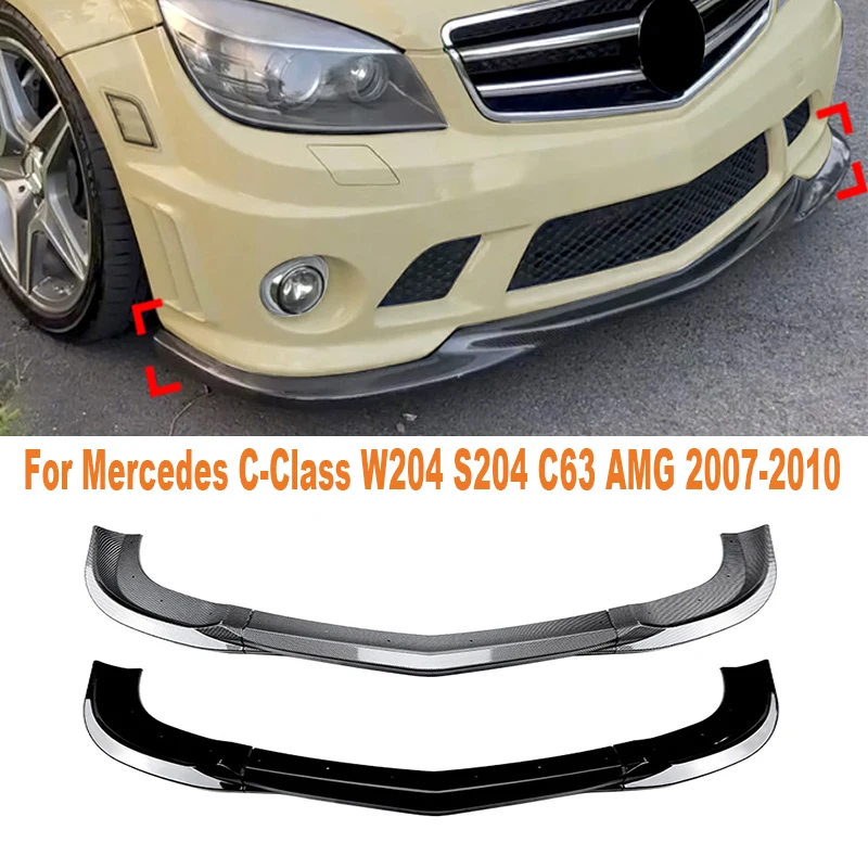 

Front Bumper Lip Splitter Diffuser Lip Body Kit Car Spoiler Bumper Accessories For Mercedes C-Class W204 S204 C63 AMG 2007-2010