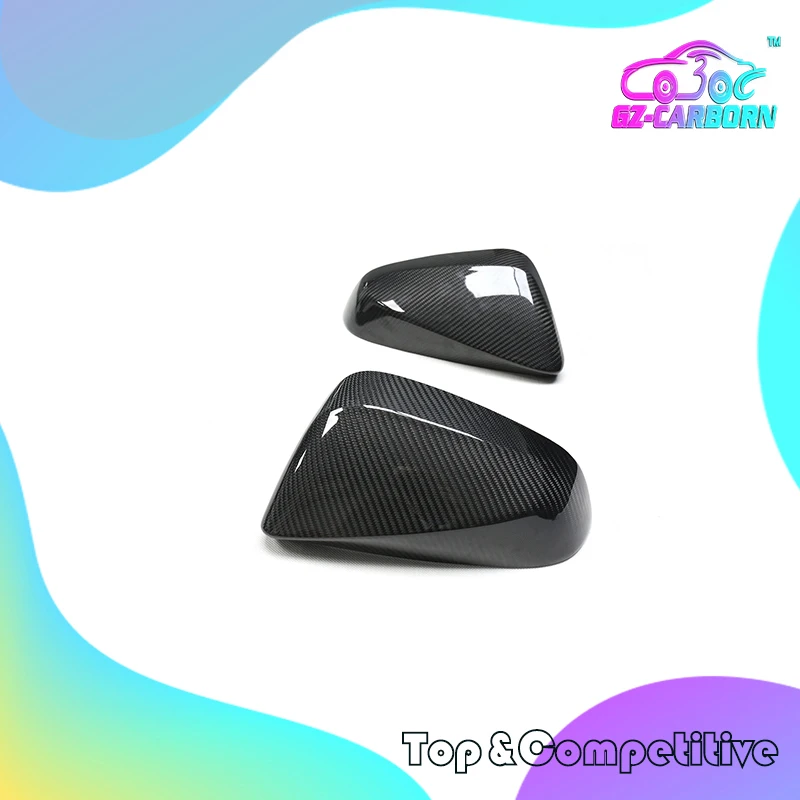 Car Side Rearview Mirror Cover For Lexus NX RX RZ 2014-2022Gloss Finish Real Carbon Fiber Add On/Replacement Style