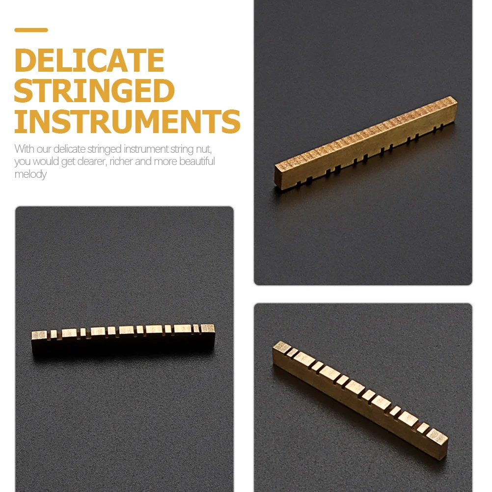 

12-String Guitar Brass String Nut Upgrade For Electric Music Instrument Clearer Tone Stringed Instrument Accessories