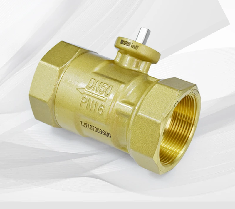 Electric ball valve VBA16P/MVN series straight through valve brass thread floating point switch type two way valve