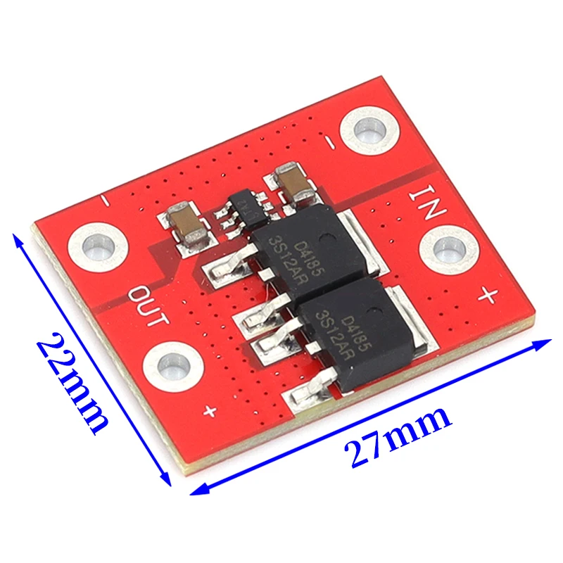 Javino 15A Low Drop Ideal Diode Module DC 3‑28V Anti Reverse Charging Protection Solar Panel Anti Backfeed Circuit Board