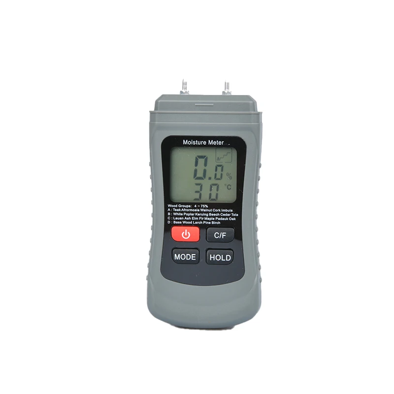 RCXAZ MT01Two Pins Digital Wood Moisture Meter Wood Humidity Tester Hygrometer Timber Damp Detector LCD Display Thermometer